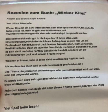 Wicker King I Kayla Ancrum I Buch-VorOrt I Wiesbaden-Bierstadt