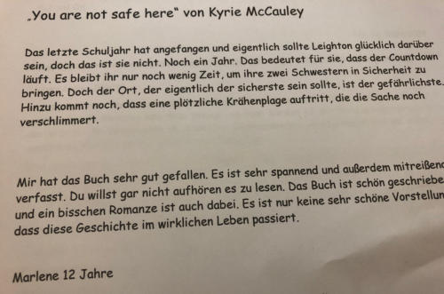 You are not safe here I Kyrie McCauley I Buch-VorOrt I Wiesbaden-Bierstadt